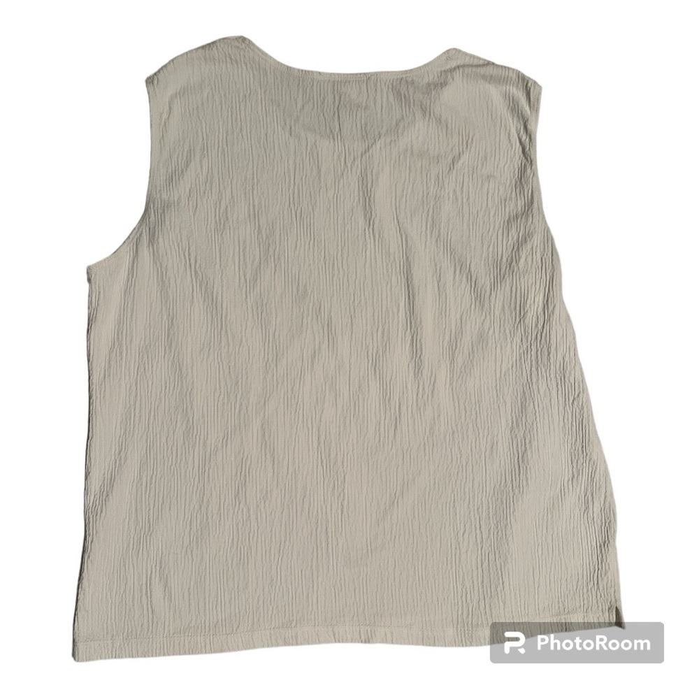 JM Collection White Tank/Shell top. Size large - Picture 3 of 8